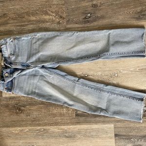 Real Levi Jeans, ankle length light wash denim barely worn!
